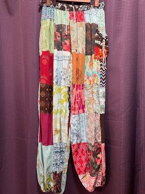 Advance Apparels Patchwork Boho Track Pants in Multicolor